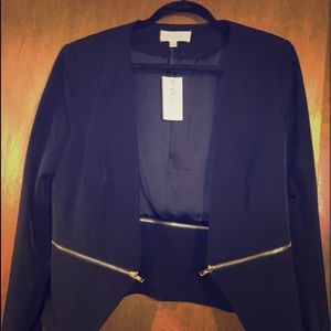 Philosophy zippered blue blazer size 10